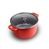 Olla CINCO By Lamex 28 Cm Roja De Aluminio Fundido